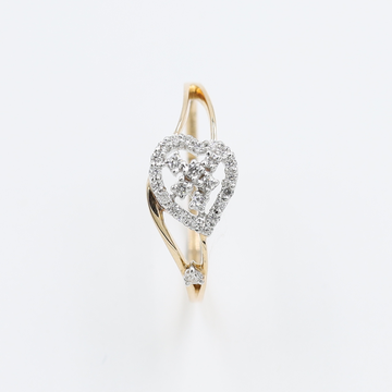 14kt Rose Gold Designer Ring Stuuded With Natral D...