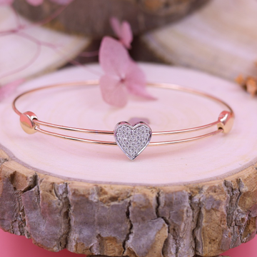 Movable heart shape Diamond bracelet