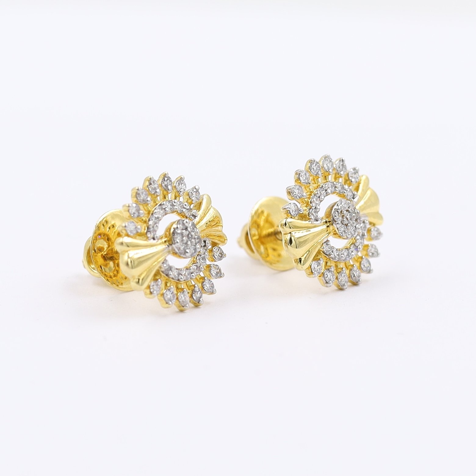 Indian Gold plated Earrings Traditional Women Stud Bollywood Fashion  Jewellery | eBay